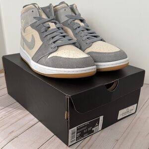 NEW Air Jordan 1 MID SE Coconut Milk Particle Grey